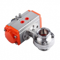 Sanitary Pneumatic Tri Clamp Butterfly Valve