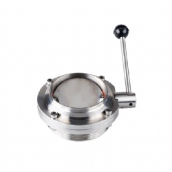 Sanitary Male Thread Weld Butterfly Valve