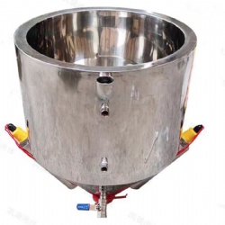 Sanitary double layer heating hopper