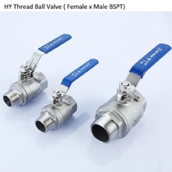 2PCS stainless steel male-Female Thread Ball Valve