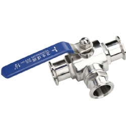 Sanitary Tri Clamp Ball Valve 3-Way