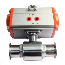 Pneumatic Actuator Tri Clamp Ball Valve